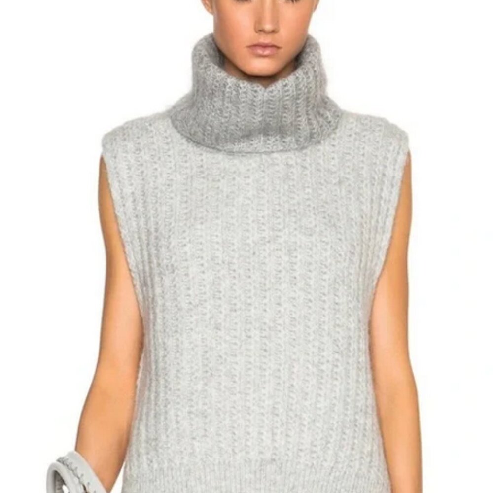 3.1 Phillip Lim Alpaca Wool Mohair Blend Turtleneck Sleeveless Sweater XS